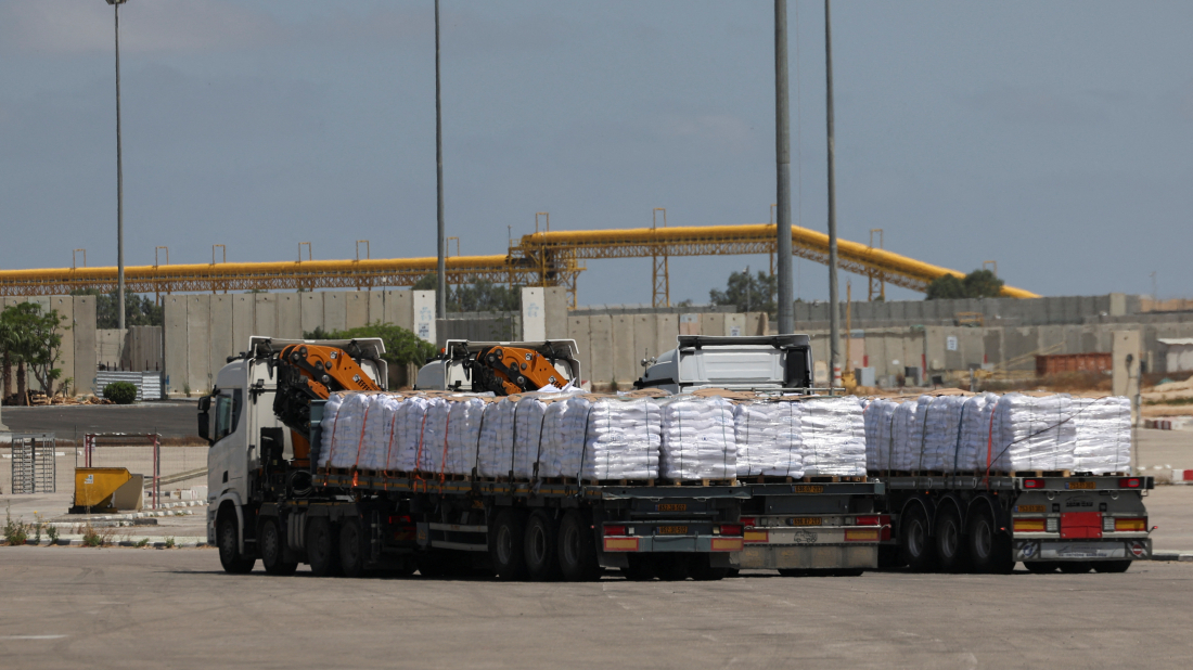 First aid trucks reach Gaza as global pressure intensifies