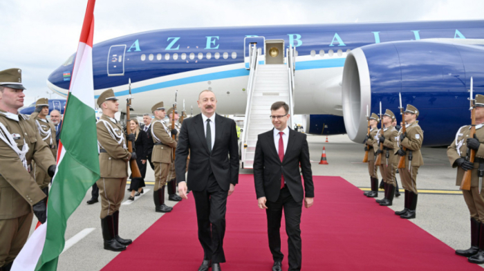 President of Azerbaijan Ilham Aliyev arrived in Hungary for working visit