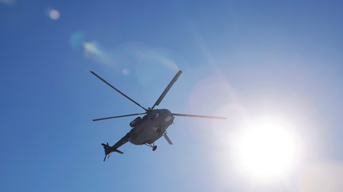 Military helicopter crashes in Russia, killing the crew