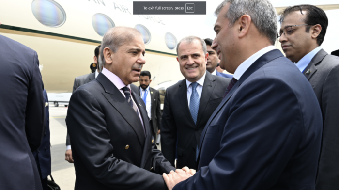 Prime Minister of Pakistan Muhammad Shehbaz Sharif arrives in Azerbaijan