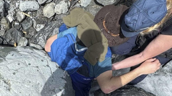 Alaska hiker pinned under 700-pound boulder rescued
