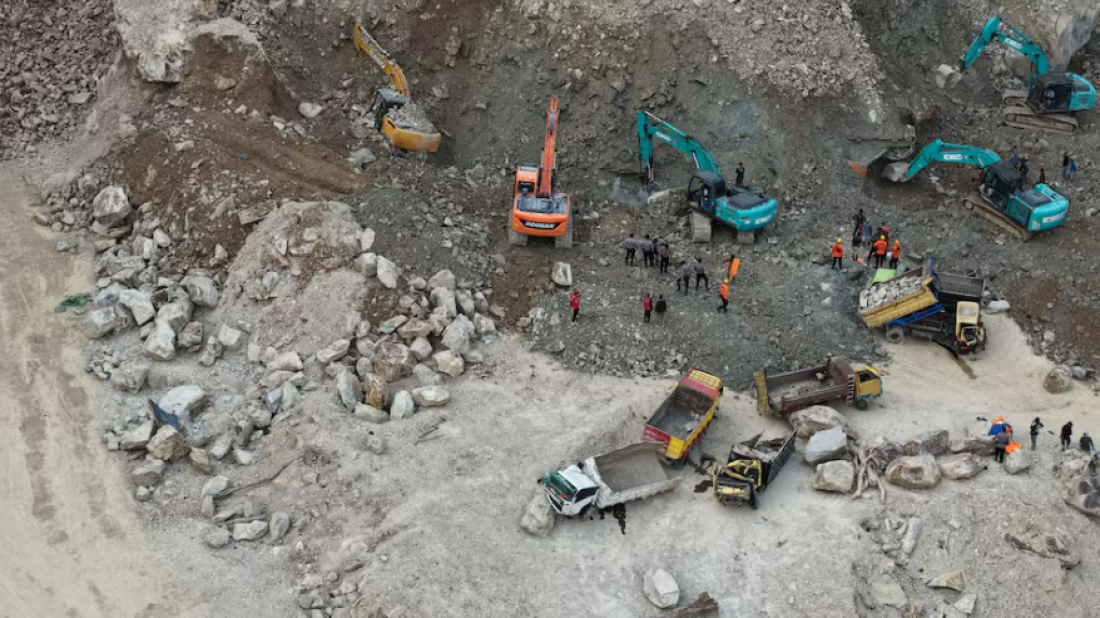 Search continues for Indonesia quarry collapse victims as death toll rises to 17