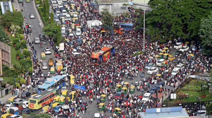At least 11 die in crowd chaos outside Indian cricket stadium