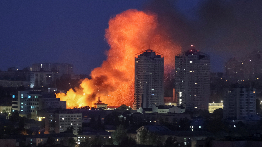 Four killed in Kyiv as missile and drone attacks follow air base strikes in Russia