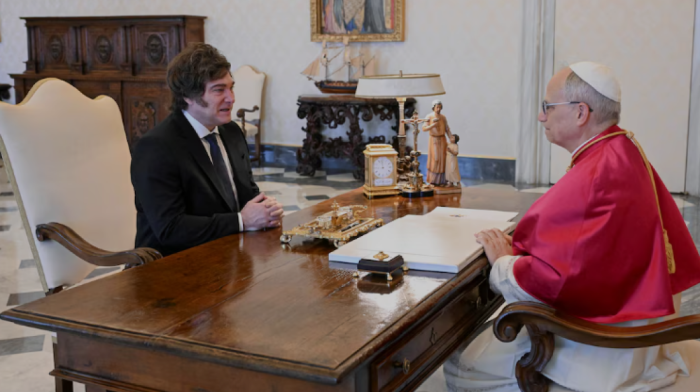 Argentina’s president meets Pope Leo, confirms papal visit to Argentina