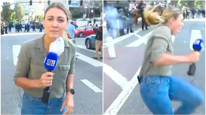 Australian journalist struck by rubber bullet while reporting on LA protests