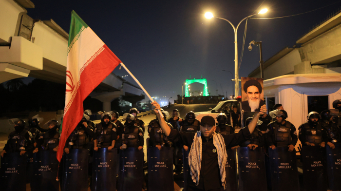 Protest in Baghdad against Israel's attacks on Iran