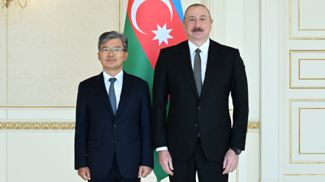 President Ilham Aliyev received credentials of incoming ambassador of Republic of Korea to Azerbaijan