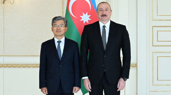President Ilham Aliyev received credentials of incoming ambassador of Republic of Korea to Azerbaijan