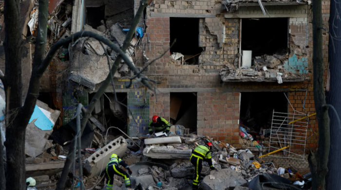 Russian drone and missile attacks kill five in Kyiv, damage metro shelter