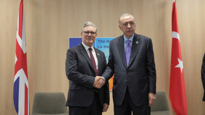 Turkish president meets UK prime minister on sidelines of NATO summit