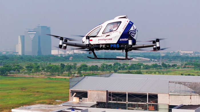 Indonesia conducts first passenger-carrying test flight of EHang 216-S flying taxi