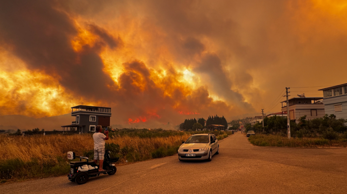 Firefighters battle second day of wildfires in Turkey's Izmir province