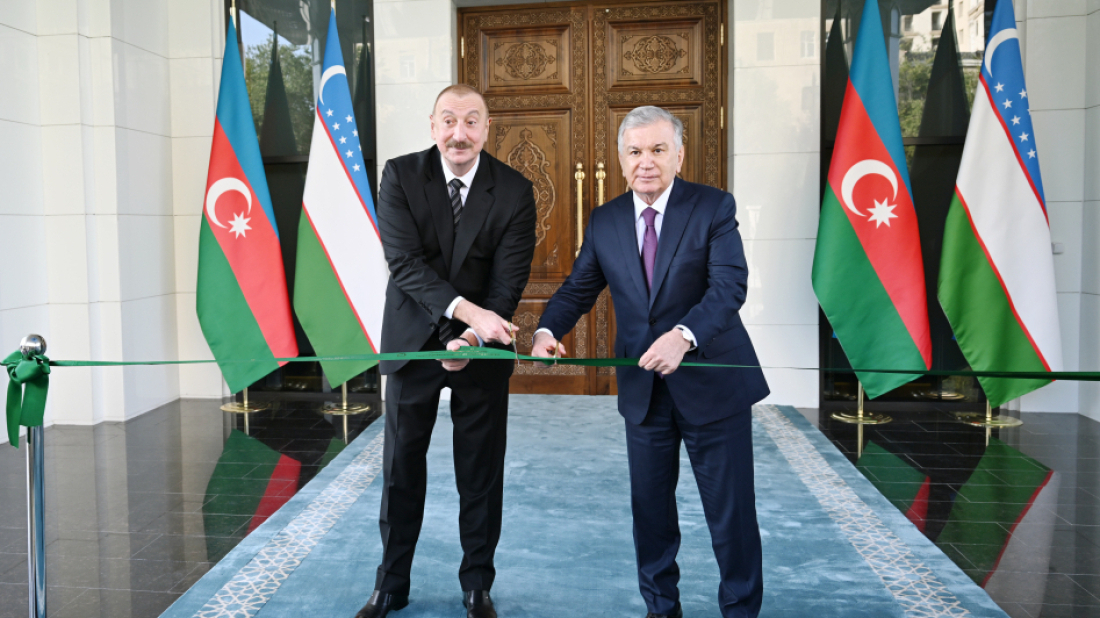 Azerbaijan and Uzbekistan presidents open new embassy in Baku