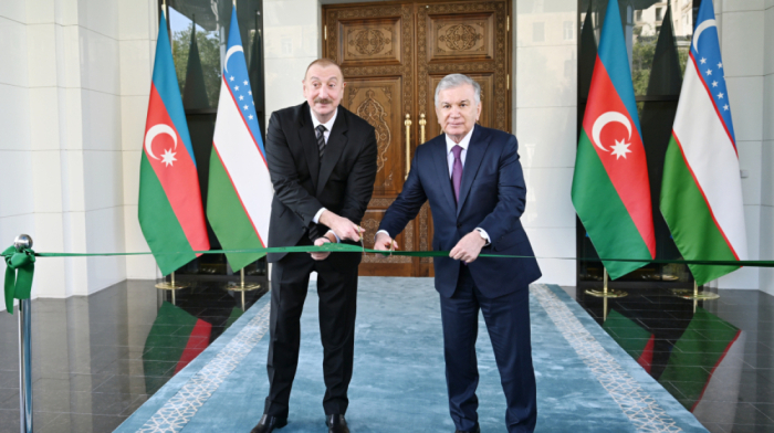 Azerbaijan and Uzbekistan presidents open new embassy in Baku