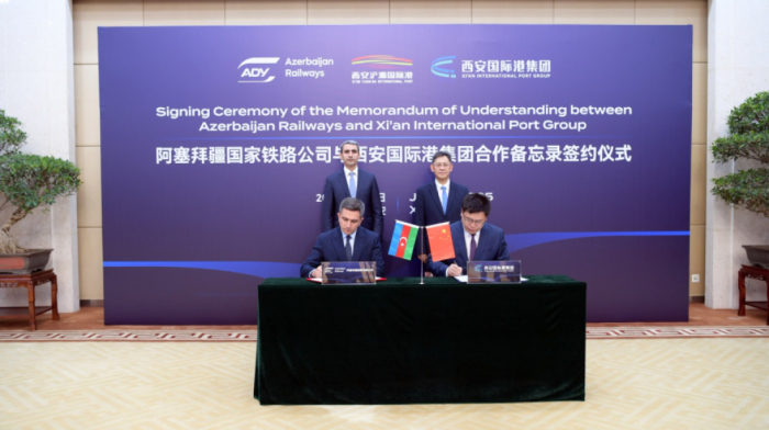 Azerbaijan Railways, Chinese Xi'an International Port join forces to boost freight transportation