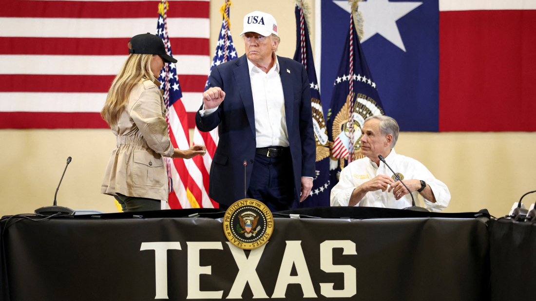 Trump visits Texas after deadly floods