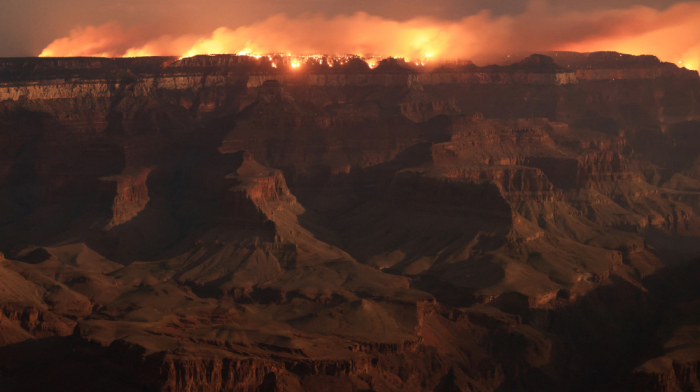 Grand Canyon fire that was left to burn swells 50% after destroying historic lodge