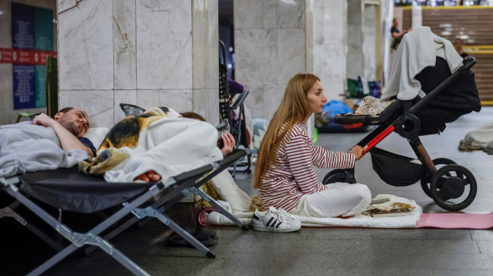 Sleepless in Kyiv: Families take shelter underground amid Russian strikes