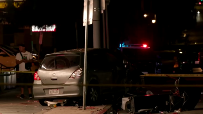 Over 30 injured after car plows into crowd outside Los Angeles club
