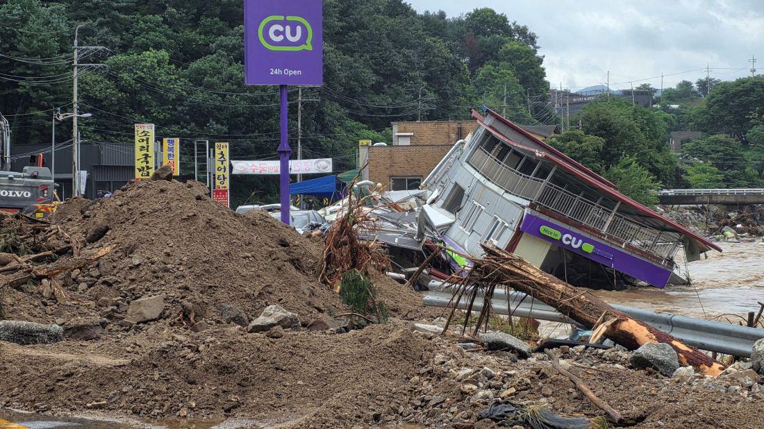 Death toll rises to 17 in South Korea as rains cause landslide and floods