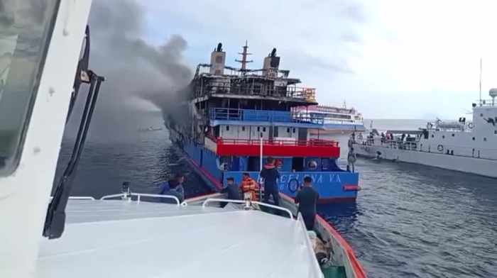 Passenger ferry in Indonesia catches fire at sea, 5 killed