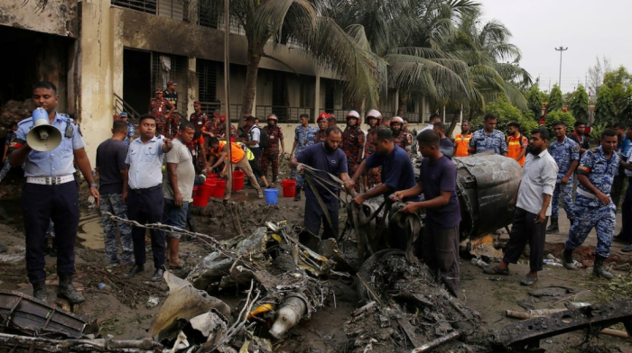 Bangladesh Air Force jet crashes into school campus