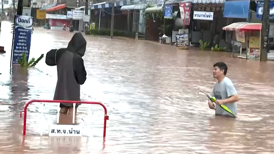 Floods sweep through northern Thailand after heavy rains from Tropical Storm Wipha