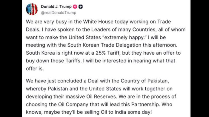 Pakistan confirms trade deal with U.S. includes tariff reductions