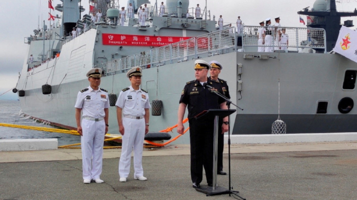 Russia and China conduct naval drills as Trump moves submarines