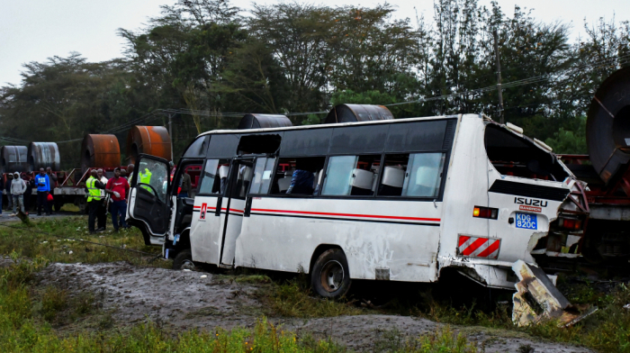 Train and bus collide in Kenya killing at least 4 people