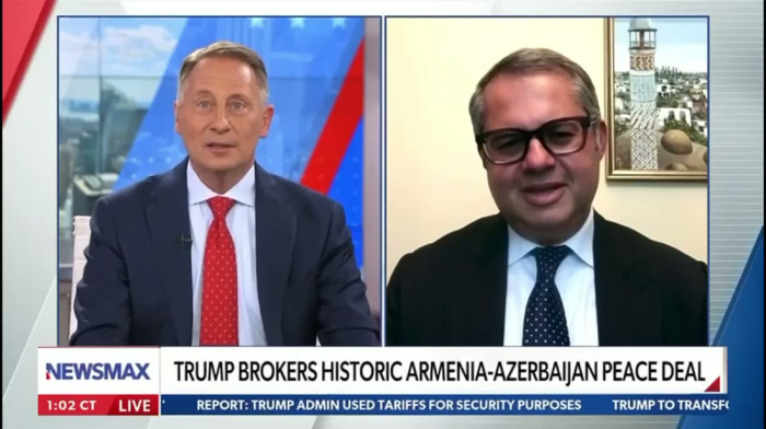 U.S. Newsmax TV shows Azerbaijan-Armenia peace deal