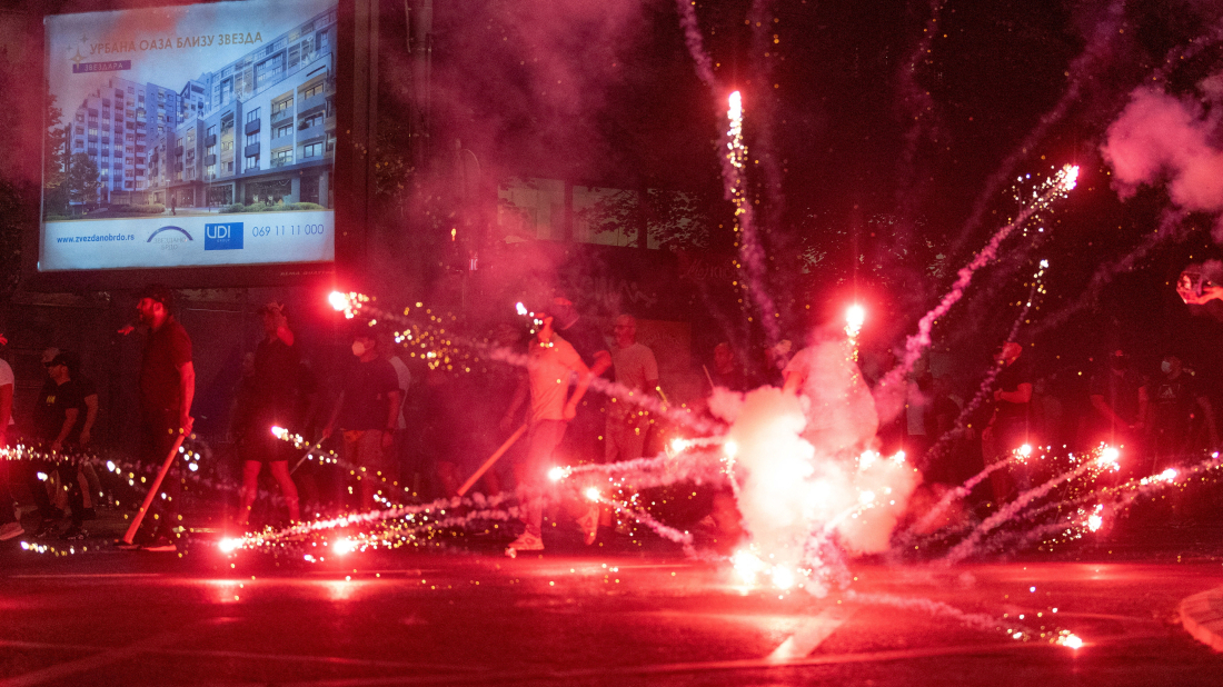 Protesters in Serbia's north demolish ruling party offices