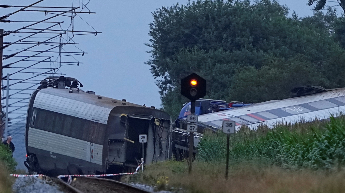Train collision in southern Denmark leaves one dead and several injured