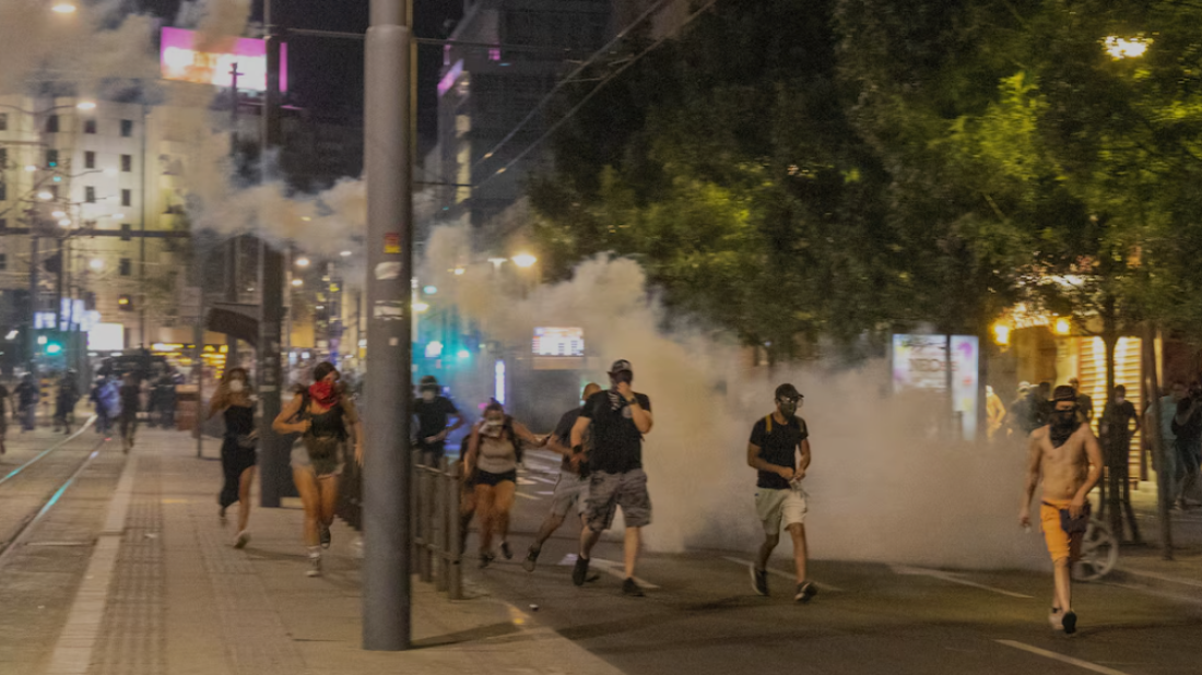Serbia's police use teargas to disperse protesters
