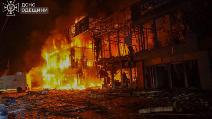 Fire breaks out at energy facility in Odesa region after Russian attack
