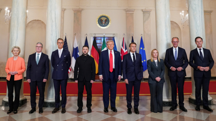 Trump, Zelenskyy and European leaders weigh Ukraine security guarantees at White House summit