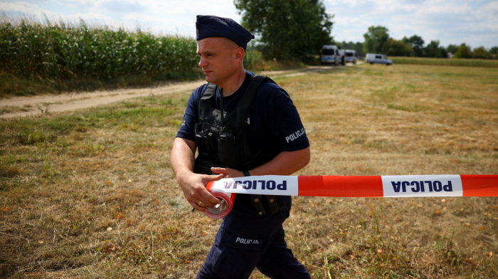 Military drone explodes in eastern Poland cornfield