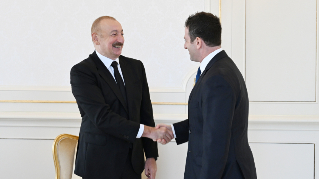 Azerbaijan President Ilham Aliyev meets with Goldman Sachs Global Affairs chief