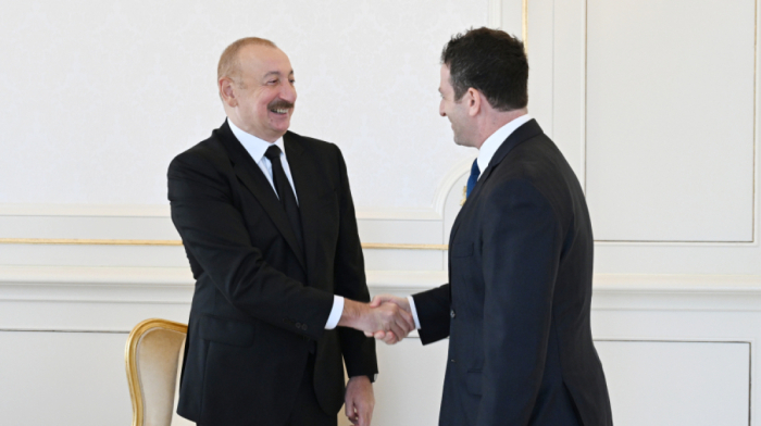 Azerbaijan President Ilham Aliyev meets with Goldman Sachs Global Affairs chief