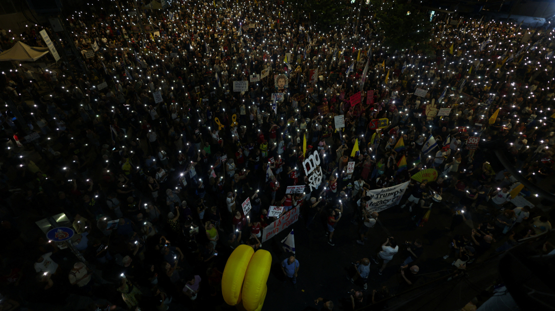 Israeli families protest for hostage release and Gaza ceasefire