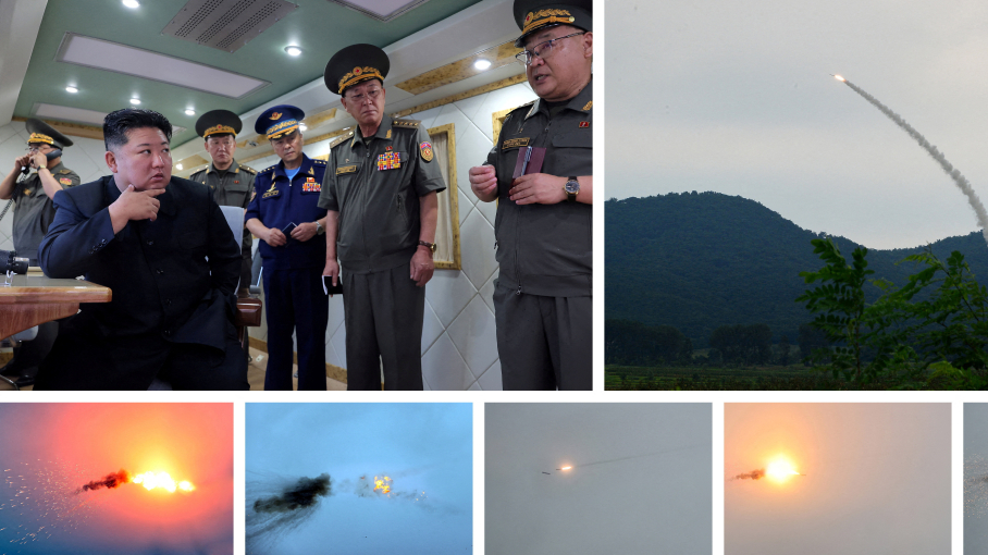 Kim Jong Un supervises test of new air defence missiles