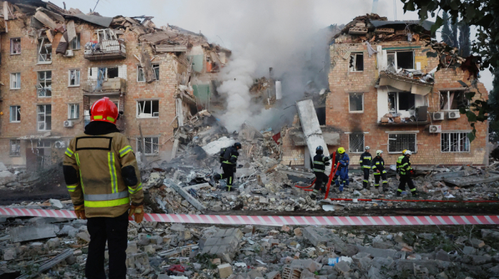 Kyiv hit by overnight Russian drone and missile strikes
