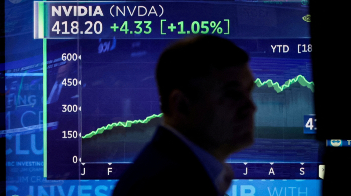 Wall Street climbs despite Nvidia shortfall
