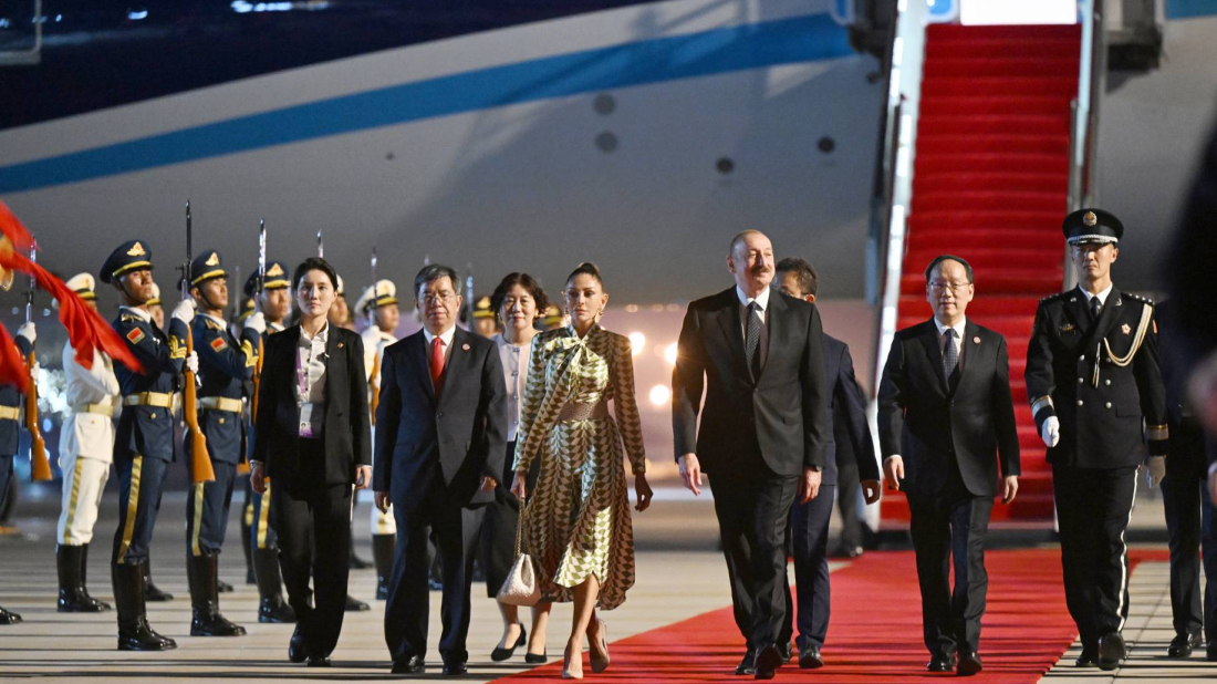 President Ilham Aliyev arrived in China for a working visit