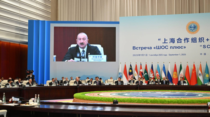 President Aliyev delivers speech at SCO Plus meeting in Tianjin