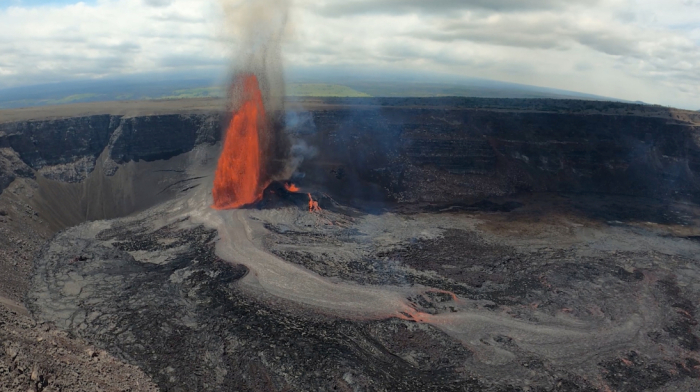 Hawaii's Kilauea volcano spews lava during eruption