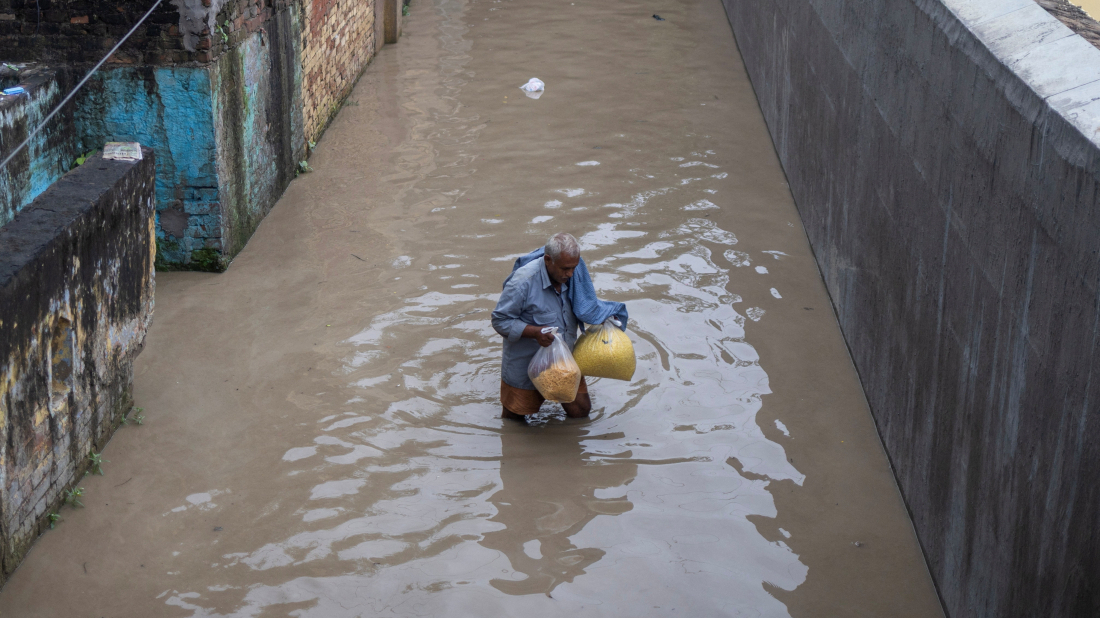 Northern India battles severe flooding during heavy monsoon rain