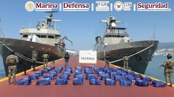 Mexican authorities report seizure of nearly 1,600 kilograms of cocaine at sea