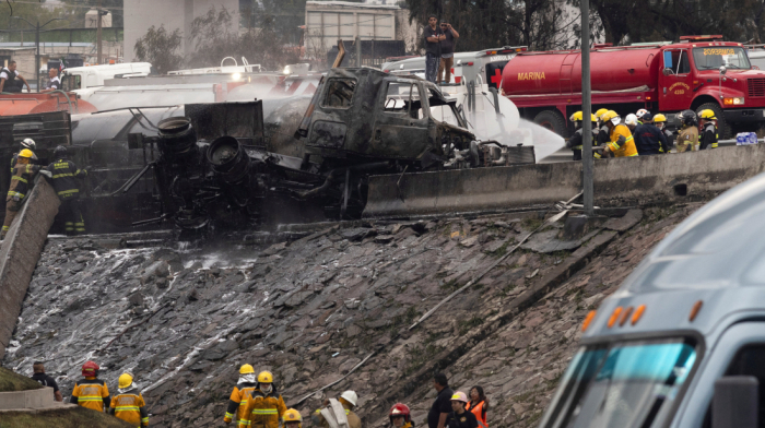 Gas tanker explosion in Mexico City kills eight, leaves dozens injured